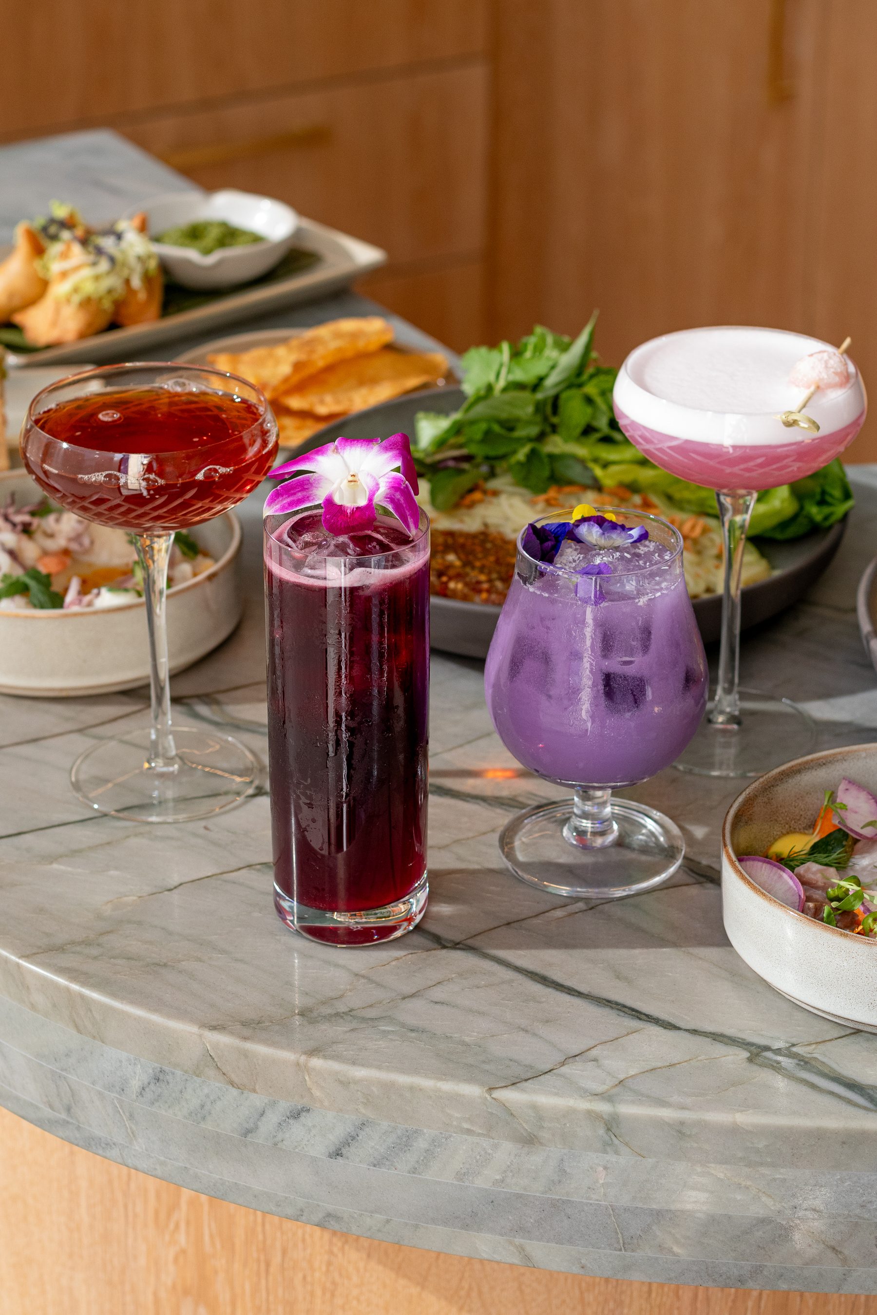 Cocktails on marble