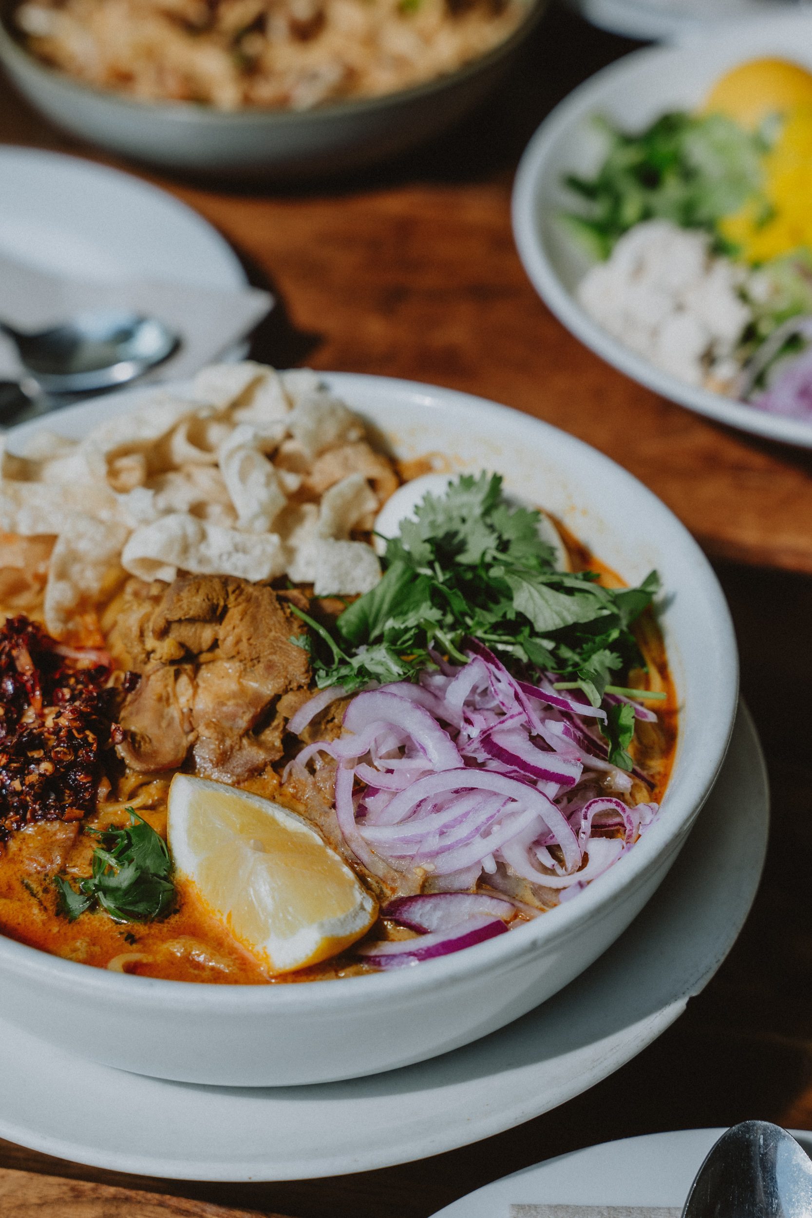 Khao swè curry noodles, vibrant and rich