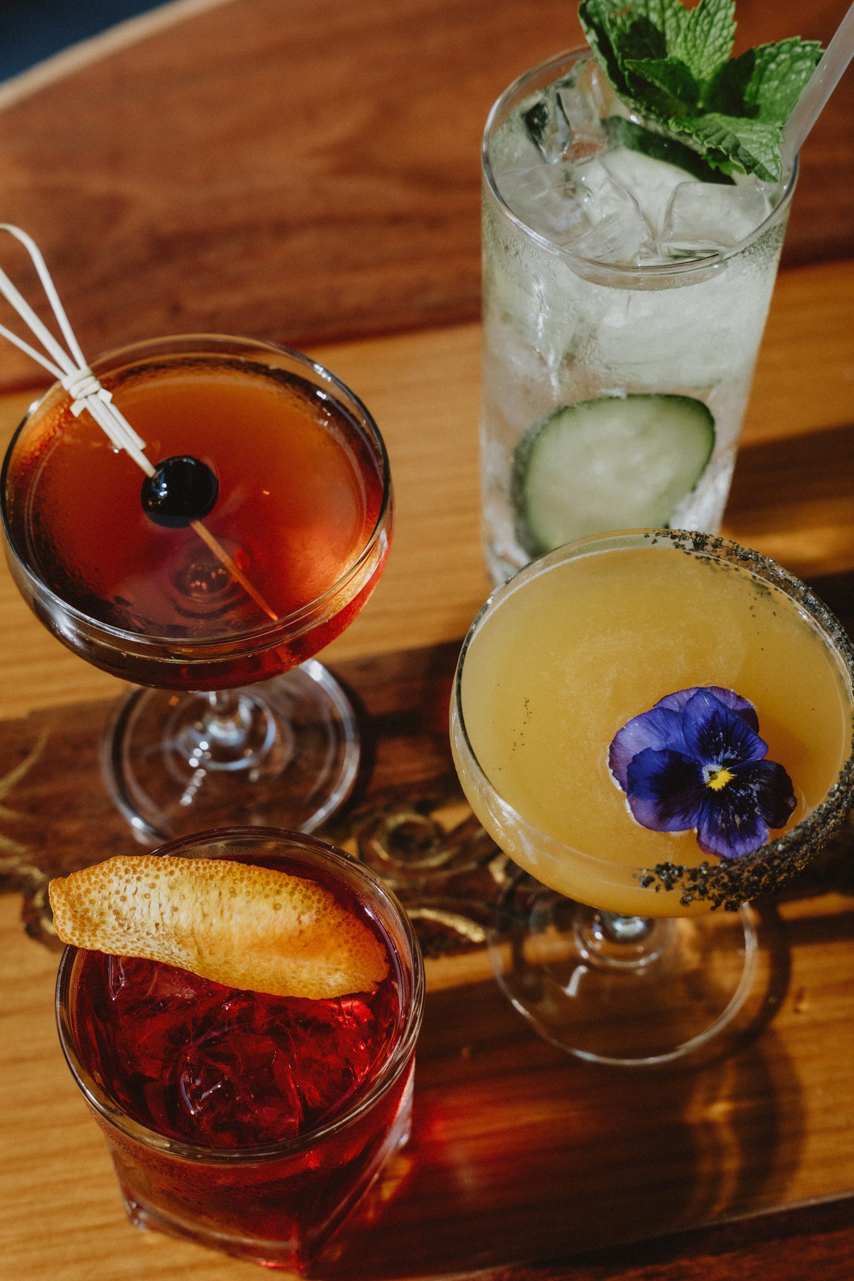 Cocktails on the bar